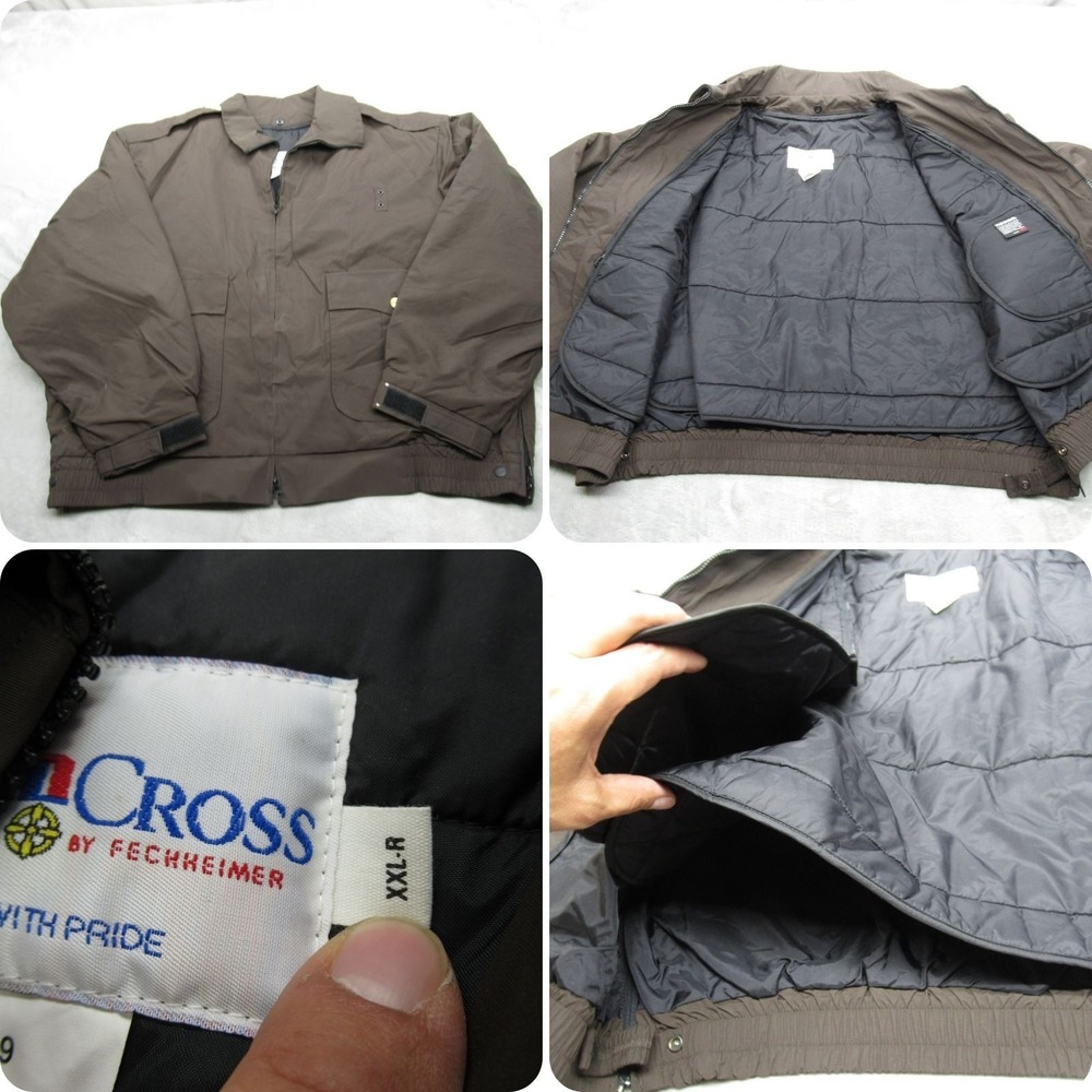 Flying Cross Jacket Mens XXL Brown Waterproof Insulated Work Security 3in1 NWOT‎